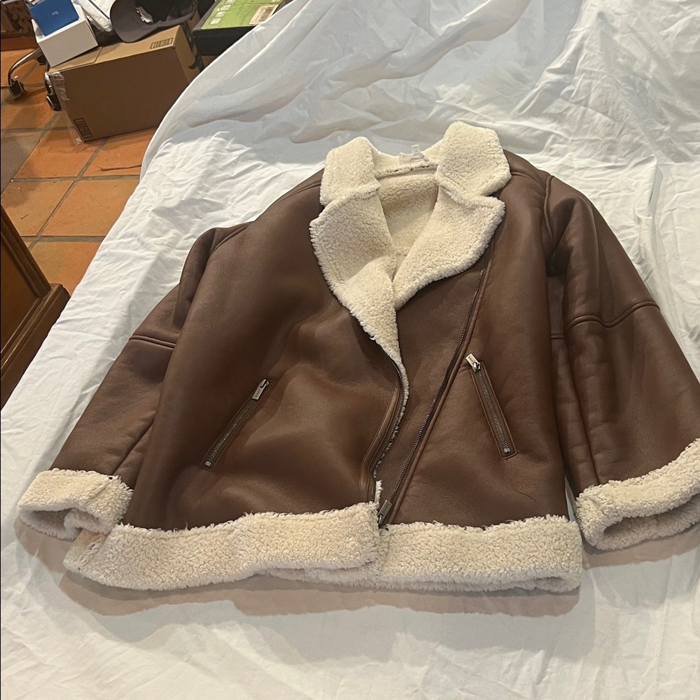 Splendid Brown Shearling Jacket - image 1